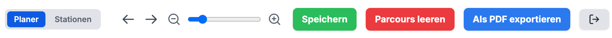 Ansicht des Dashboards mit gespeicherten Plänen als Karten